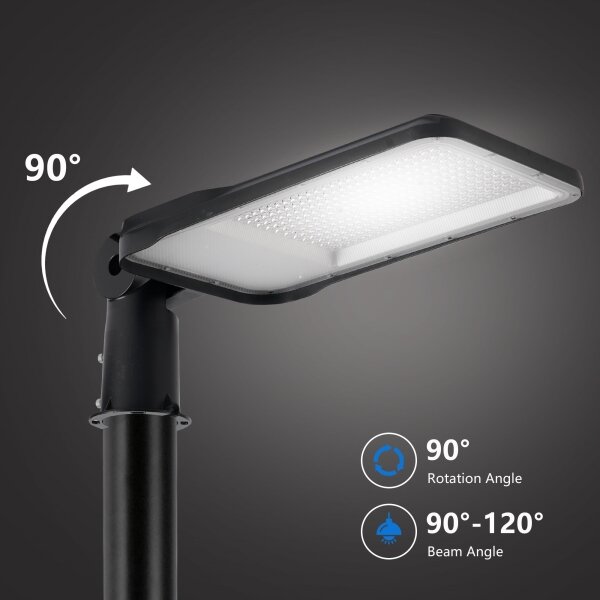 Brilagi-LED Vonkajšia lampa so stĺpom a 4 m káblom URBANLIGHT LED/200W/230V čierna IP65