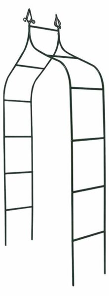LUARO záhradná pergola, kovový oblúk s hrotmi pre ruže, kvety, popínavé rastliny, 265 cm