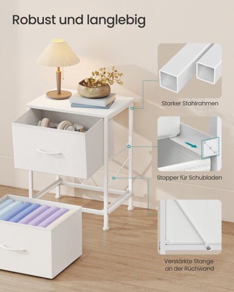 Set dvoch nočných stolíkov LGS112WH01 (2 ks)