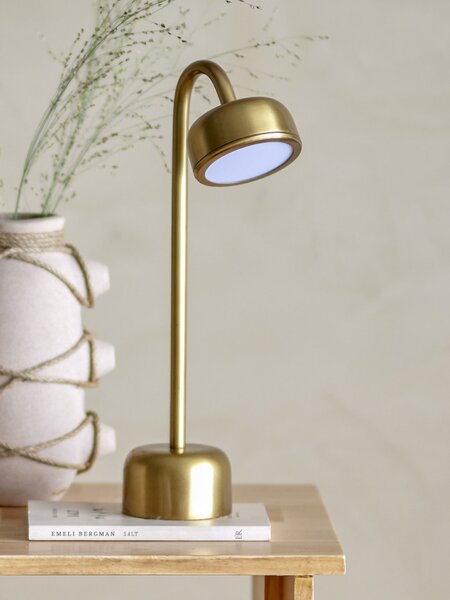 Prenosná stolová lampa Nico Brass Metal