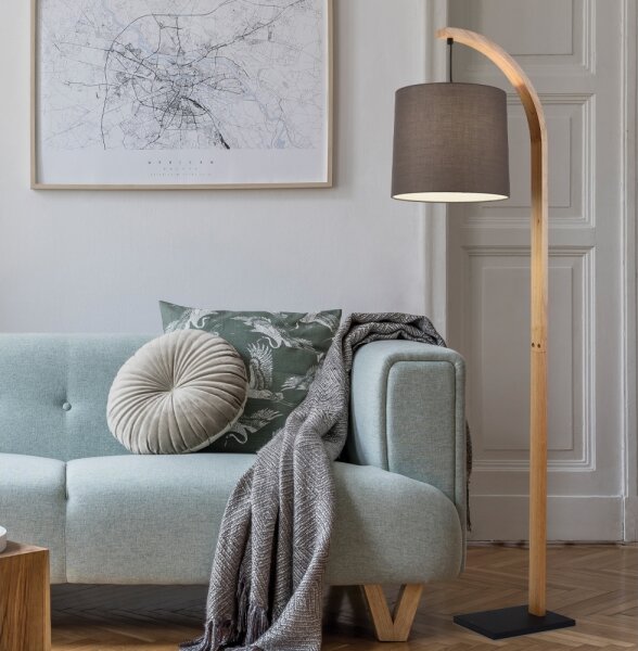 Stojacia lampa HANA 1xE27/40W/230V hnedá