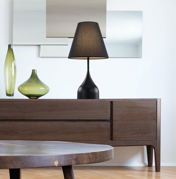Stolná lampa MATINA 1xE27/40W/230V čierna
