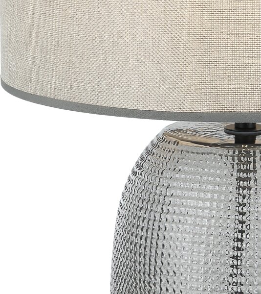 Stolná lampa JENIFER 1xE27/40W/230V sivá/dymová