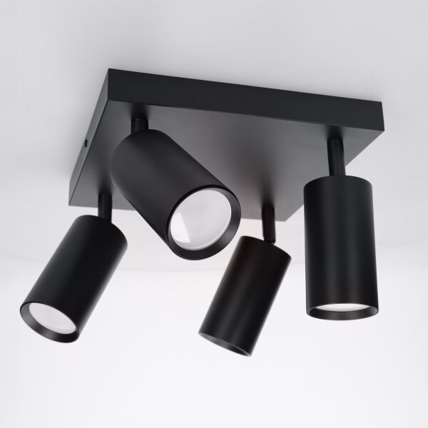 Brilagi - LED RGBW stmievateľné bodové svietidlo SELE SQUARE 4xGU10/6,5W/230V čierne