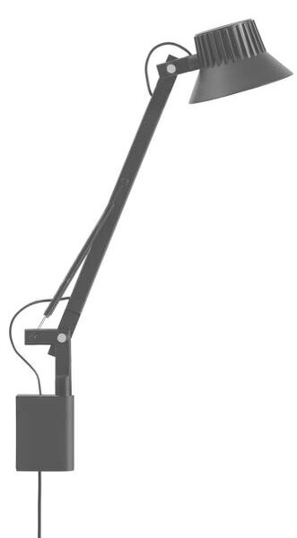 Muuto Nástenná lampa Dedicate S1, black DEWALS101