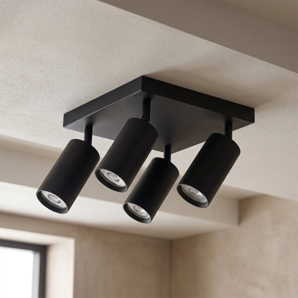 Brilagi - LED RGBW stmievateľné bodové svietidlo SELE SQUARE 4xGU10/6,5W/230V čierne