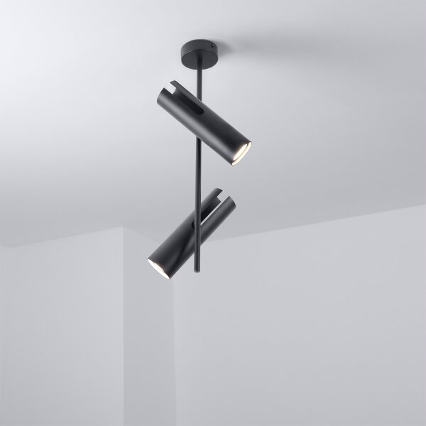 Brilagi - LED RGBW Stmievaný luster na tyči BRANCH 2xGU10/6,5W/230V čierna