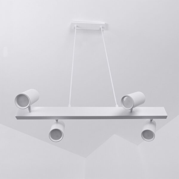 Brilagi - LED RGBW Stmievateľný zavesný luster na lankách SELE 4xGU10/6,5W/230V biela
