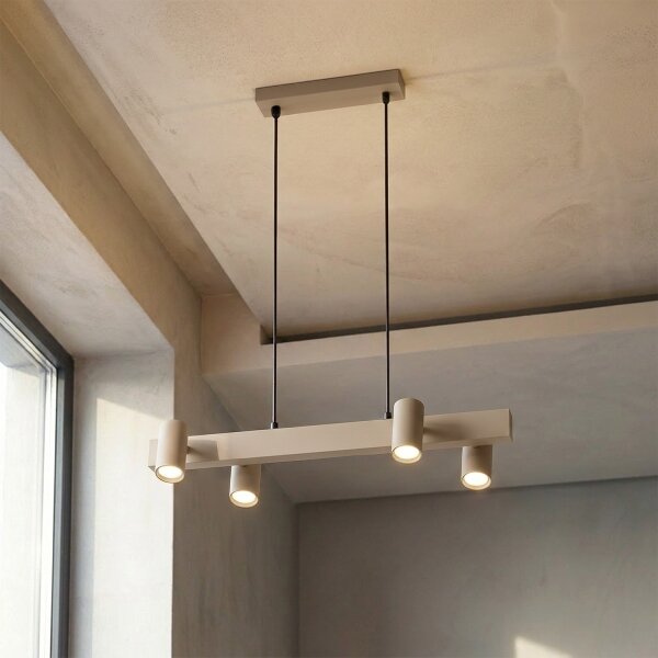 Brilagi - LED RGBW stmievateľný luster na lanku SELE 4xGU10/6,5W/230V béžová