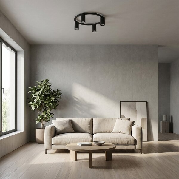 Brilagi - LED RGBW stmievateľné stropné svietidlo SELE 4xGU10/6,5W/230V čierna