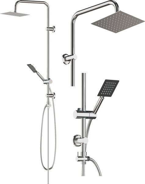 Granitan – sprchová súprava – sprchový systém – chróm – 20 cm – dažďová sprcha – TOBA