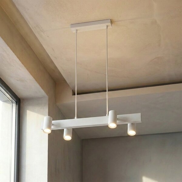 Brilagi - LED RGBW Stmievateľný zavesný luster na lankách SELE 4xGU10/6,5W/230V biela