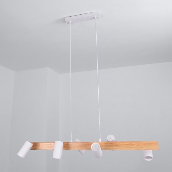 Brilagi - LED RGBW Stmievateľný luster na lanku SELE 6xGU10/6,5W/230V biela/dub