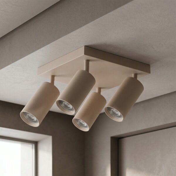 Brilagi - LED RGBW stmievateľné bodové svietidlo SELE SQUARE 4xGU10/6,5W/230V béžové