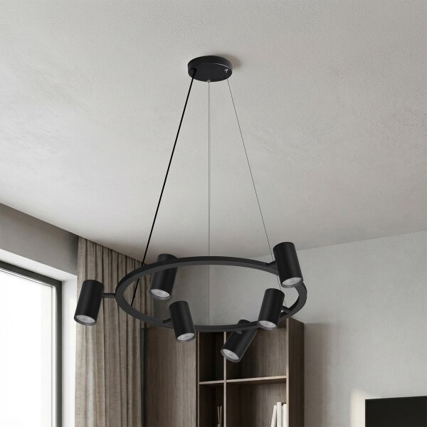 Brilagi - LED RGBW Stmievateľný luster na lanku SELE 6xGU10/6,5W/230V čierna