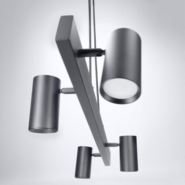 Brilagi - LED RGBW stmievateľný luster na lanku SELE 4xGU10/6,5W/230V čierny