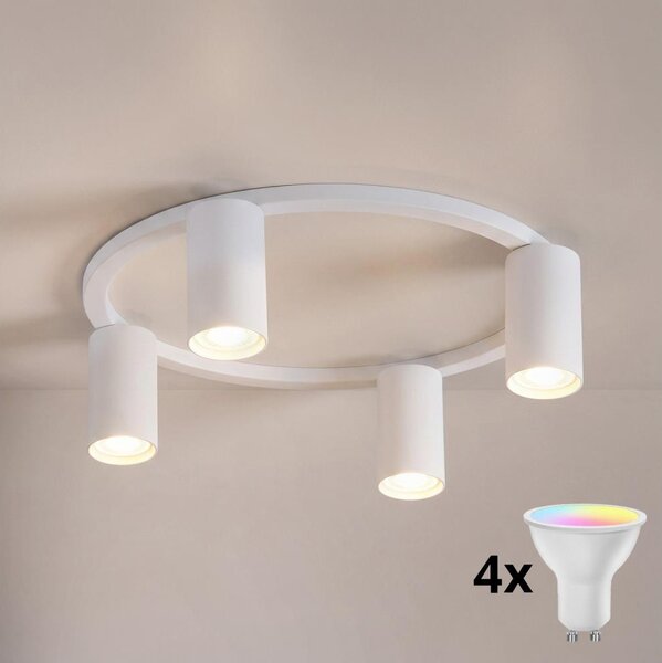 Brilagi - LED RGBW stmievateľné stropné svietidlo SELE 4xGU10/6,5W/230V biele