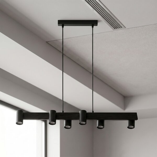 Brilagi - LED RGBW Stmievateľný luster na lanku SELE 6xGU10/6,5W/230V čierny
