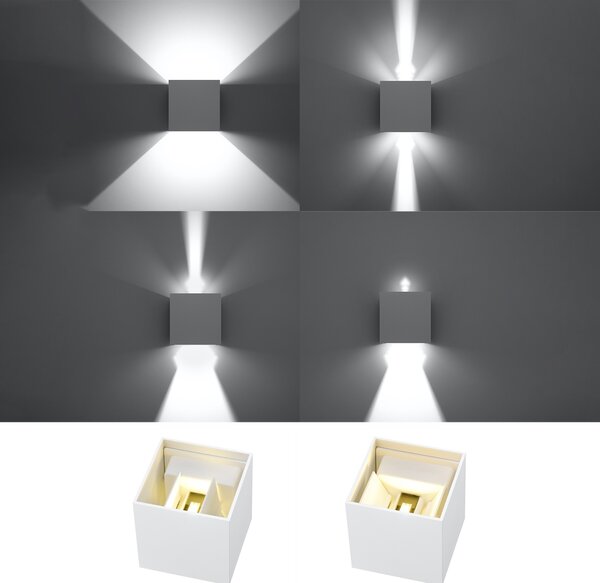 Nástenné LED svietidlo Luca, 1x LED 6w, 3000k, w