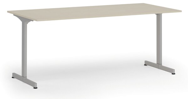 Kancelársky stôl PRIMO BETA, 1800 x 900 mm, sivá podnož, breza