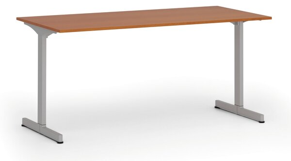 Kancelársky stôl PRIMO BETA, 160x80 cm, sivá podnož, čerešňa