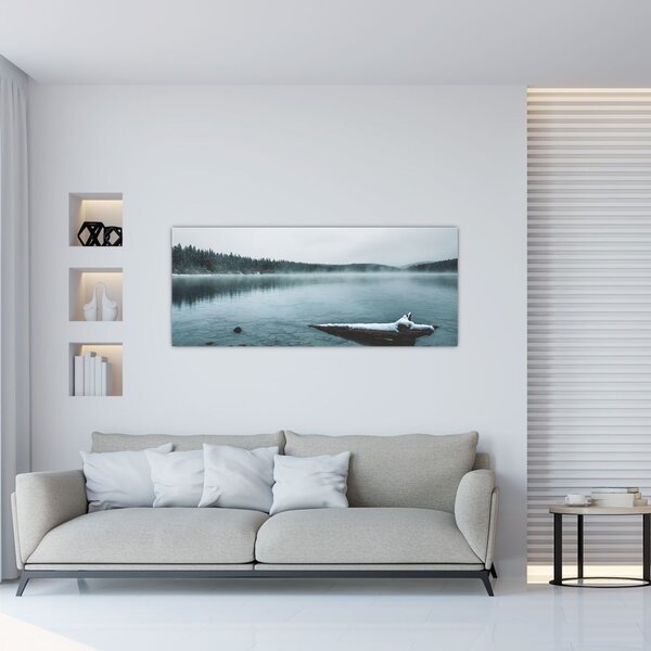 Obraz - ľadové severské jazero (120x50 cm)