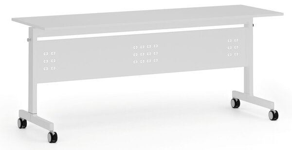 Mobilný stôl PRIMO MOBI, 180x60 cm, biela podnož, biela