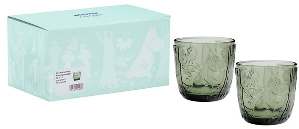 Arabia Pohár Moomin 0,28l, 2ks / zelený pine