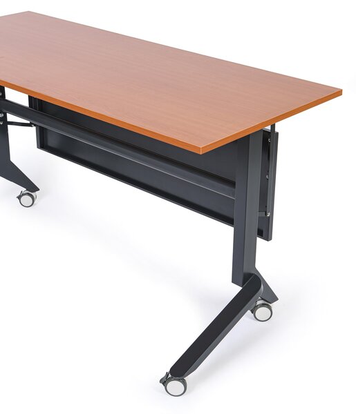 Mobilný stôl PRIMO MOVE, 180x60 cm, čierna podnož, buk