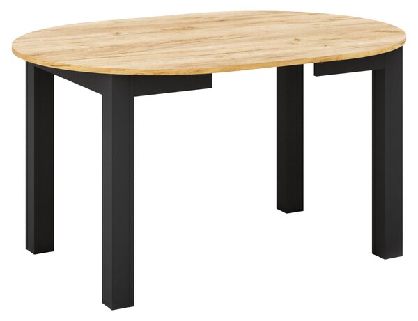 Kondela Jedálenský rozkladací stôl, dub craft zlatý/čierna, 103-142x76 cm, HARRY