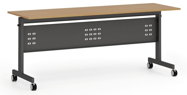 Mobilný stôl PRIMO MOBI, 180x60 cm, čierna podnož, buk