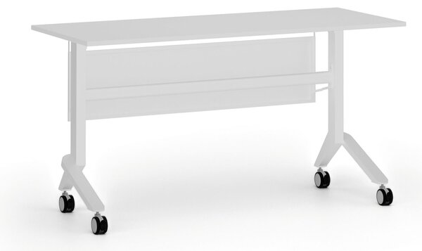 Mobilný stôl PRIMO MOVE, 140x60 cm, biela podnož, biela
