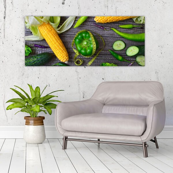 Obraz so zeleninou (120x50 cm)