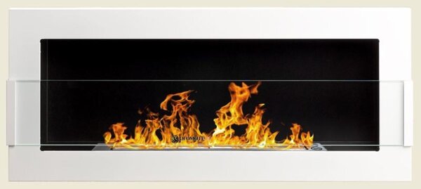 Závesný biokrb na stenu AIASA BIELY SO SKLOM 90x40x12