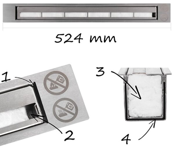 Závesný biokrb na stenu AIASA ČIERNY 90x40x12