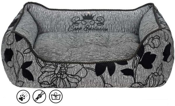 Pelech pre psa Noir Grey M/L/XL (Luxusné mäkké pelechy pre malých a stredných psov s odnímateľným poťahom, jedinečným dizajnom v kvalitnom prevedení)