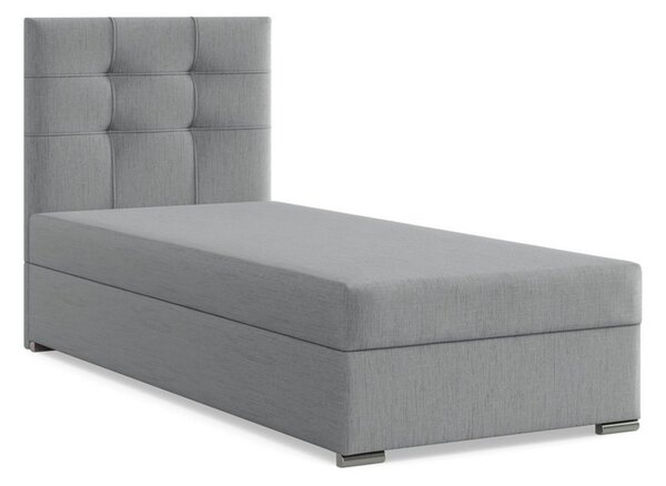 Čalúnená posteľ ELDA 90x200 cm s pružinovým matracom Sivá I