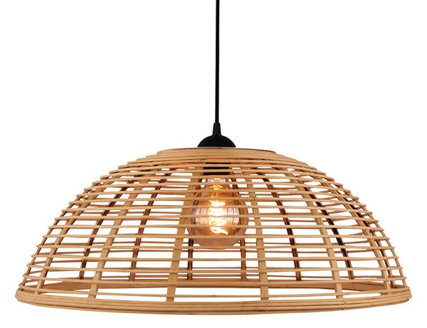 Závesná lampa Crosstown bambus tienidlo svetlé Ø48