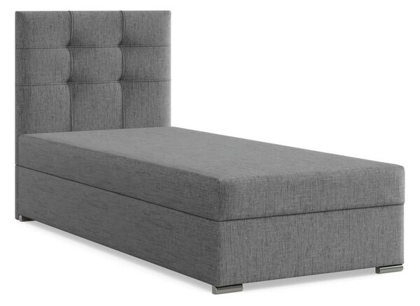 Čalúnená posteľ ELDA 90x200 cm s pružinovým matracom Sivá