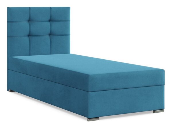 Čalúnená posteľ ELDA 90x200 cm s pružinovým matracom Modrá
