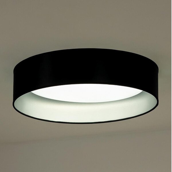 Duolla - LED Stropné svietidlo ROLLER LED/24W/230V pr. 45 cm čierna/strieborná