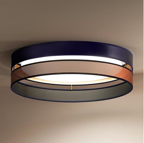 Duolla-LED Stropné svietidlo ROLLER DUO SHINY LED/24W/230V pr. 45 cm modrá/medená