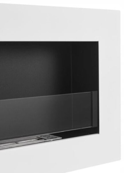 Závesný biokrb so sklom na stenu AIASA BOX BIELY MAT 90x40x12