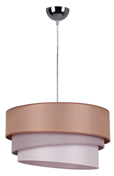 Duolla - Luster na lanku TRIO 1xE27/40W/230V pr. 45 cm hnedá/šedá/strieborná
