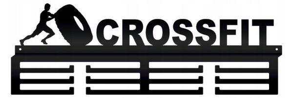 Vešiak na medaily CROSSFIT (Originálny kovový vešiak na medaily pre šport: crossfit)