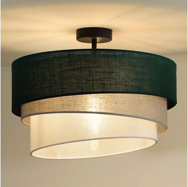 Duolla - Prisadený luster TRIO 1xE27/15W/230V pr. 45 cm zelená/šedá/biela