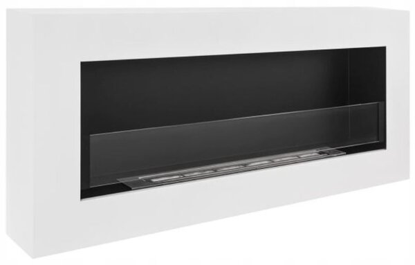 Závesný biokrb so sklom na stenu AIASA BOX BIELY MAT 90x40x12
