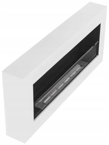Závesný biokrb so sklom na stenu AIASA BOX BIELY MAT 90x40x12