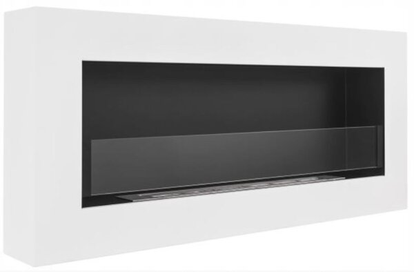 Závesný biokrb so sklom na stenu AIASA BOX BIELY MAT 90x40x12