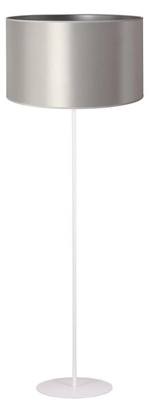 Duolla - Stojacia lampa CANNES 1xE27/15W/230V pr. 45 cm strieborná/biela